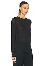 NILI LOTAN Candice Sweater in Black, view 2, click to view large image.