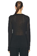 NILI LOTAN Candice Sweater in Black, view 3, click to view large image.