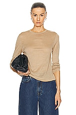 NILI LOTAN Candice Sweater in Camel, view 1, click to view large image.