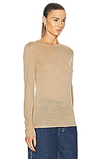 NILI LOTAN Candice Sweater in Camel, view 2, click to view large image.