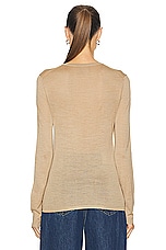 NILI LOTAN Candice Sweater in Camel, view 3, click to view large image.