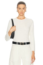 NILI LOTAN Alise Sweater in Ivory, view 1, click to view large image.