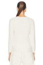 NILI LOTAN Alise Sweater in Ivory, view 3, click to view large image.