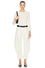 NILI LOTAN Alise Sweater in Ivory, view 4, click to view large image.