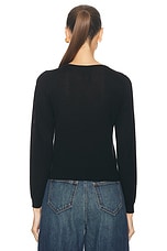 NILI LOTAN Oriana Sweater in Black, view 3, click to view large image.