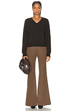 NILI LOTAN Korina Sweater in Espresso, view 4, click to view large image.