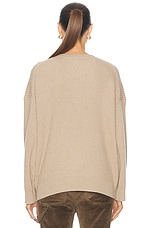 NILI LOTAN Payten Sweater in Beige Melange, view 3, click to view large image.