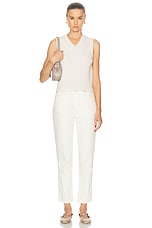 NILI LOTAN Iker Sweater Vest in Ivory, view 4, click to view large image.