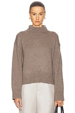 NILI LOTAN Tabitha Sweater in Peat Melange, view 1, click to view large image.