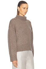 NILI LOTAN Tabitha Sweater in Peat Melange, view 2, click to view large image.