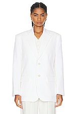 NILI LOTAN Boyfriend Jacket in IVORY, view 1, click to view large image.