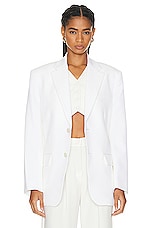NILI LOTAN Boyfriend Jacket in IVORY, view 2, click to view large image.