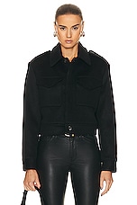 NILI LOTAN Horace Military Jacket in Black, view 1, click to view large image.