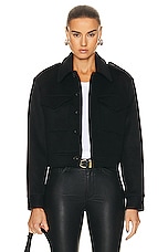 NILI LOTAN Horace Military Jacket in Black, view 2, click to view large image.