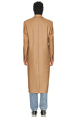 NILI LOTAN Edmont Double Breasted Long Coat in Camel, view 4, click to view large image.