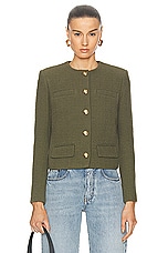 NILI LOTAN Paiges Jacket in Army Green, view 1, click to view large image.
