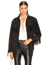 Nili lotan suede fringe on sale jacket