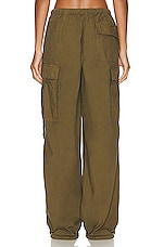 NILI LOTAN Lison Oversized Cargo Pant in OLIVE GREEN, view 3, click to view large image.