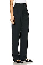NILI LOTAN Etienne Pleated Pant in Black, view 2, click to view large image.