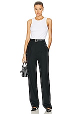 NILI LOTAN Etienne Pleated Pant in Black, view 4, click to view large image.