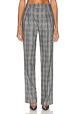 NILI LOTAN Alphonse Pleated Tailoring Pant in Black & White, view 1, click to view large image.