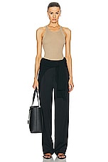 NILI LOTAN Alphonse Pleated Tailoring Pant in Black, view 4, click to view large image.
