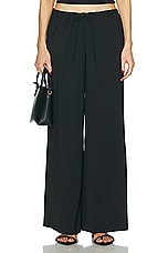 NILI LOTAN Adriel Relax Pant in Black, view 1, click to view large image.