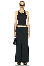 NILI LOTAN Adriel Relax Pant in Black, view 4, click to view large image.