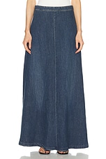 NILI LOTAN Astrid Denim Skirt in Classic Wash, view 1, click to view large image.
