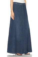 NILI LOTAN Astrid Denim Skirt in Classic Wash, view 2, click to view large image.