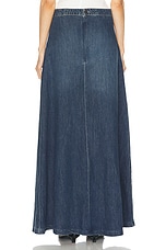 NILI LOTAN Astrid Denim Skirt in Classic Wash, view 3, click to view large image.