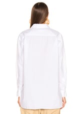 NILI LOTAN Yorke Shirt in White, view 3, click to view large image.