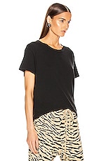NILI LOTAN Brady Tee in Washed Black, view 2, click to view large image.