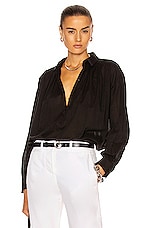 NILI LOTAN Miles Blouse in Black, view 1, click to view large image.