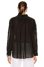 NILI LOTAN Miles Blouse in Black, view 3, click to view large image.