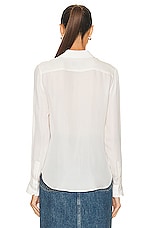 NILI LOTAN Gaia Slim Shirt in Ivory, view 3, click to view large image.