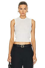 NILI LOTAN May Sweater Tank in Ivory, view 1, click to view large image.