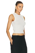 NILI LOTAN May Sweater Tank in Ivory, view 2, click to view large image.