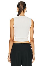NILI LOTAN May Sweater Tank in Ivory, view 3, click to view large image.