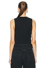 NILI LOTAN Ismael Tailored Vest in Black, view 3, click to view large image.