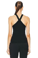 NILI LOTAN Helena Tank Top in Black, view 3, click to view large image.