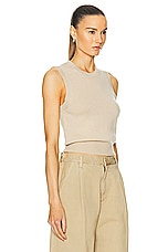 NILI LOTAN May Sweater Vest in Taupe, view 2, click to view large image.