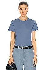 NILI LOTAN Mariela Tee in Vintage Blue, view 1, click to view large image.