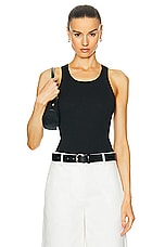 NILI LOTAN Lottie Tank Top in Black, view 1, click to view large image.