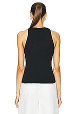 NILI LOTAN Lottie Tank Top in Black, view 3, click to view large image.