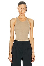NILI LOTAN Lottie Tank Top in Camel, view 1, click to view large image.