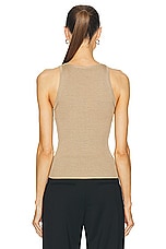 NILI LOTAN Lottie Tank Top in Camel, view 3, click to view large image.
