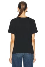 NILI LOTAN Marley Tee in Jet Black, view 3, click to view large image.
