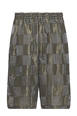Needles H.d.p. Bright Cloth Checker Shorts in Grey, view 1, click to view large image.