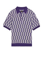 Needles Polo Sweater Arrow in Purple, view 1, click to view large image.
